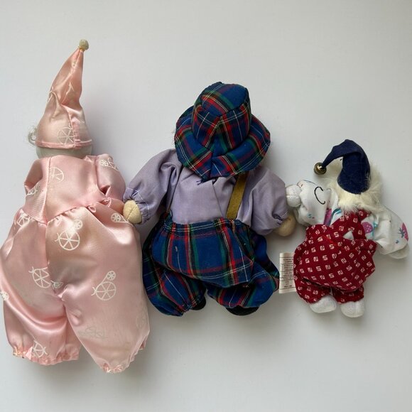 Vintage Porcelain Clown Dolls - Picture 2 of 2